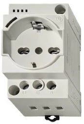FINDER Steckdose für Reiheneinbau, Farbe grau, f.Wechselstrom 16 A 250 V,mSchutzkontakt  – 7U.00.8.230.0000
