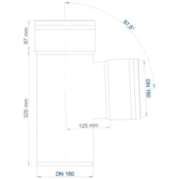 POLOPLAST PO Abzweig POLO-KAL XS DN 160/160/87Grad  – 102247