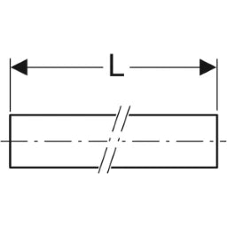 GEBERIT GE Mapress Systemrohr Gas 1.4401 ES d42 x 1,5mm L6m Kunststoffmantel gelb   – 39117