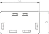 OBO Endstück 40x90mm Polyvinylchlorid reinwe iß RAL 9010  – 6193234