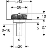 GEBERIT GE Pluvia DWE 25L fuer Bitumen d90 359099  – 359.099.00.1