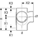GEBERIT GE Silent-db20 Bogeneckabzweig 88,5/90 Gr. d110/110mm   – 310.083.14.1