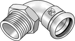 KE KELIT NPI460 Edel.Pr.Üg.Wink.90 Grad m.AG 28x1" für Trinkwasser nicht zulässig  – 53812E05