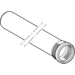 GEBERIT GE Silent-Pro Rohr mit Muffe d75x2000mm  – 393.306.14.1