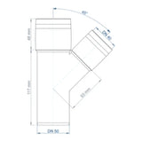 POLOPLAST PO Abzweig POLO-KAL XS DN 50/40/45Grad  – 102212