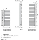 ZEHNDER ZE Design-HK Forma Asym, links LFAL-120-060 1161x60x596, RAL9016  – ZF600260B100000
