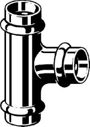 VIEGA Viega T-Stück mit SC Profipress G 2618 für Gas in 22x15x22mm Kupfer   – 346 027