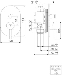 STEINBERG Steinberg Serie 100 Fert.mont.set Wanne/Brause-EHM, chrom   – 100 2103 3