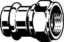 VIEGA Viega Verschraubung mit SC Sanpress 2263 flachdichtend in 35mm x G2 Sibr   – 305 024