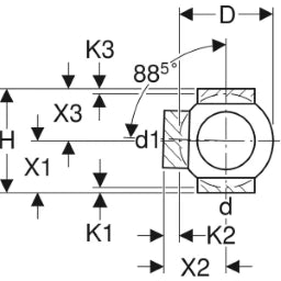 GEBERIT GE PE Doppel-Kugelabzweiger 88,5/90 Gr. d 110/110mm 367335   – 367.335.16.1