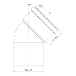 POLOPLAST PO Bogen POLO-KAL NG DN 110/45Grad   – 02142