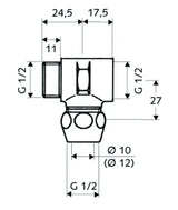SCHELL SCHELL T-Stk.1/2"x 10mm chrom  – 27 006 06 99