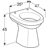 GEBERIT SANITAER Geberit Renova Comfort Flachspül-WC, 6l bodenst., Abg. i.senkr., H:450mm, weiß  – 218511000