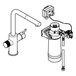 GROHE Grohe Blue Pure Minta L-Auslauf Starter Kit, ausziehbar, S-Filter, chrom  – 30 591 000