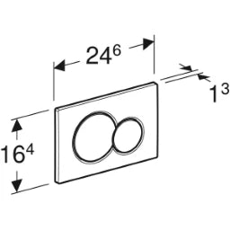 GEBERIT GE Betaetigungsplatte Sigma01, 2-Mengen schwarz, round   – 115.770.DW.5