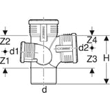GEBERIT GE Silent-PP Abzweiger 87,5 Gr. d110/110/75mm, rechts   – 390.563.14.1