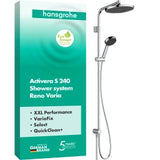 HANSGROHE HG Activera S Showerpipe 240 1jet EcoSmart Reno Varia chrom  – 28074000