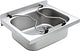 KWC AUSTRIA KWC Sirius Ausgussbecken 500x210x400 mit Klapprost, mit Standrohrventil 6/4"   – 207.0000.057