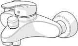 HANSA Hansa Mix Wannenfüll-u.Brausemischer verchromt   – 0174 2183