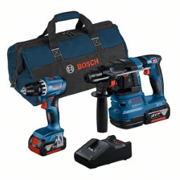 BOSCH POWER TOOLS Combo Kit 2-tlg. Kit 18V: GSR 18V-45 + G BH 18V-22 + 2 x 4.0Ah + GAL 18V-40 (C)  – 0 615 A50 038