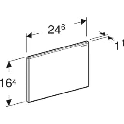 GEBERIT GE Abdeckplatte Sigma Kunststoff, weiss   – 115.768.11.1