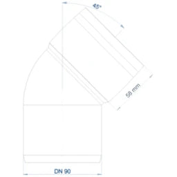 POLOPLAST PO Bogen POLO-KAL 3S DN 90/45Grad  – 102528