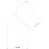POLOPLAST PO Bogen POLO-KAL 3S DN 90/45Grad  – 102528