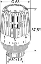 HEIMEIER Heimeier Thermostatkopf - K mit Fühler mit Nullstellung  – 7000-00.500