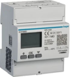 HAGER Energiezähler 3phasig,direkt 80A, S0,MID  – ECP380D