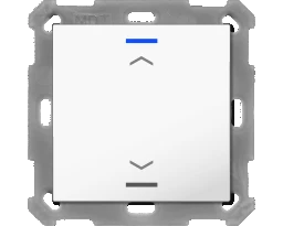MDT KNX Taster Light 55 x 55 mm 1fach RGBW, reinweiß glänzend, Jalousie   – BE-TAL5501.A1