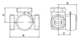 ESBE Esbe 3-Weg-Mischer Type VRG131 3/4" IG DN20 Kvs 2,5   – 11600700
