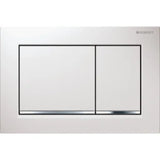 GEBERIT GE Betaetigungsplatte Omega20 2-Mengen weiss/glanzchrom/weiss, square   – 115.080.KJ.1