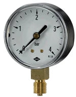 JAKO Klein-Manometer Fig.2602(1) 1/4" 63mm Dm 0-25 bar Anschl.unten   – 1171019000
