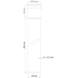 POLOPLAST PO Steckmuffenrohr POLO-KAL 3S DN 50/250  – 102401