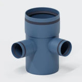 POLOPLAST PO Eckdoppelabzweig POLO-KAL XS DN 110/50/50/87Grad   – 101540