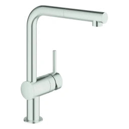 GROHE Grohe Minta Spültischbatterie mit herausziehbarem Mousseur, supersteel   – 32 168 DC0