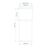 POLOPLAST PO WC Anschlussstück POLO-KAL DN 110   – 02371