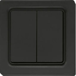 ELTAKO Funktaster anthrazit matt 55x55mm batter ie- und leitungslos mit Doppelwippe E-De  – 30055708