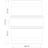 POLOPLAST PO Doppelmuffe POLO-KAL 3S DN 75  – 102722