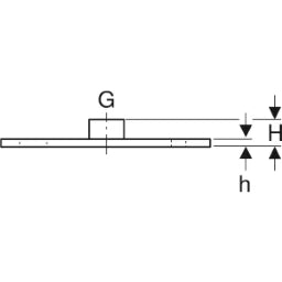 GEBERIT GE Grundplatte rechteckig, Zweiloch, 40x120mm x G3/4   – 362.827.26.1