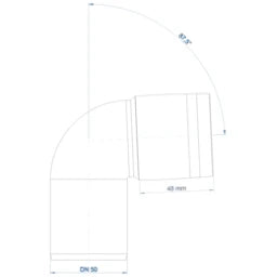POLOPLAST PO Bogen POLO-KAL 3S DN 50/87Grad  – 102505