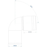 POLOPLAST PO Bogen POLO-KAL 3S DN 50/87Grad  – 102505