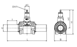 ALIAXIS Frialen PE-Absperrarm. Frialoc da 90 mit kunststoffgerechter Absperrmechanik   – 616293