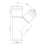 POLOPLAST PO Abzweig POLO-KAL XS DN 40/32/45Grad  – 102203