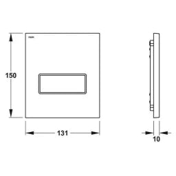REHAU MEPA Urinal UP-Druckspüler Orbit Teil 2, Weiß  – 18964211130