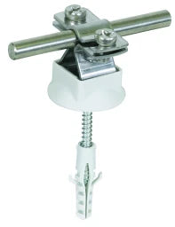 DEHN Leitungshalter NIRO f. Rd 8-10mm m. Abdeckscheibe u. Befest.-Mat.   – 274160