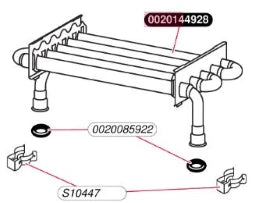 SAUNIER DUVAL Wärmetauscher Themaclassic CC20-CC24  – 0020144928