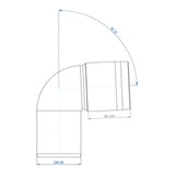 POLOPLAST PO Bogen POLO-KAL XS DN 50/87Grad  – 102124