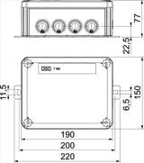 OBO Kabelabzweigkasten für Funktionserhalt 1 90x150x77 Polypropylen pastellorange RAL  – 7205742