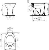 IDEAL-STANDARD Id.St. Eurovit Standklosett Abgang senkrecht, weiß  – V313101